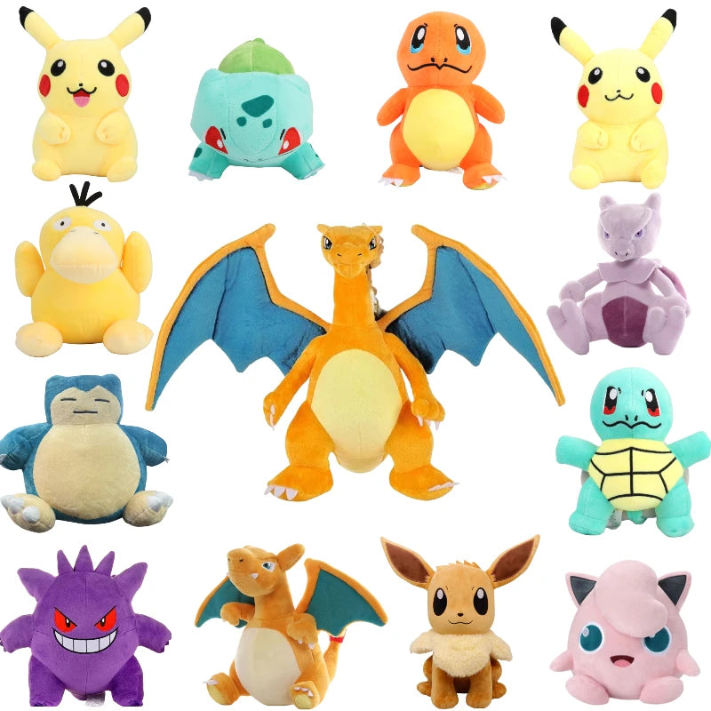 Peluche Pokémon 20 cm – Pikachu, Dracaufeu, Ectoplasma et plus