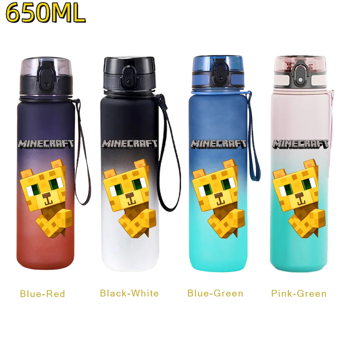 Gourde de sport Minecraft 650 ml – anti-fuite