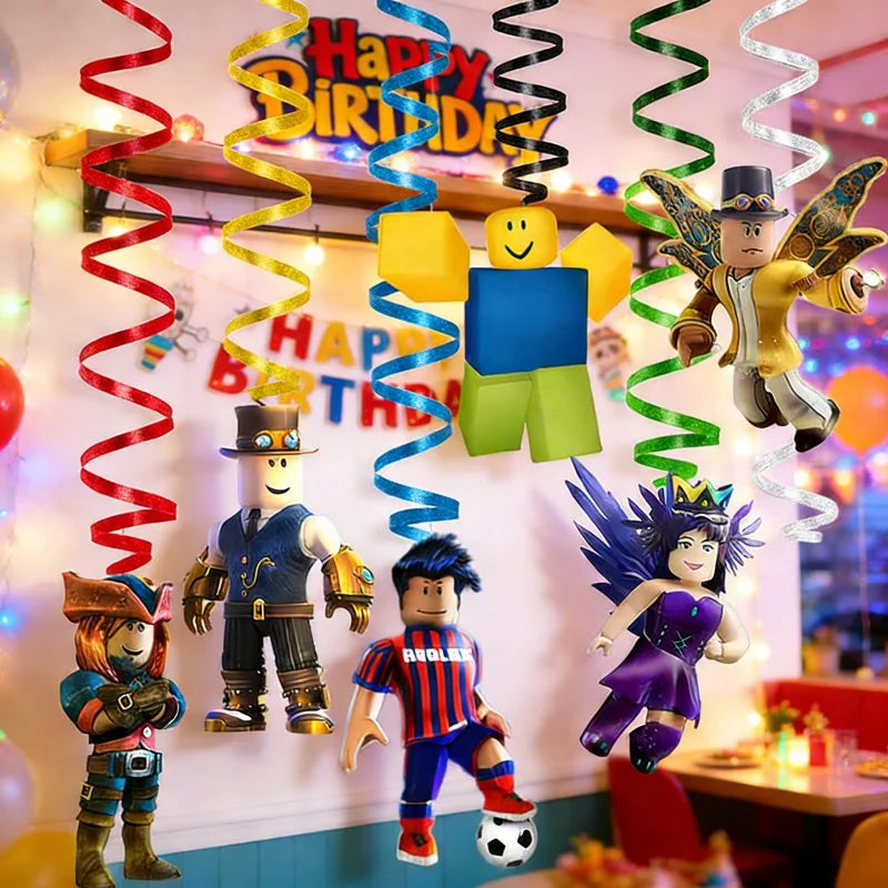 Décorations de plafond Roblox – 6 spirales suspendues