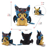 Peluche Pikachu Rayquaza en cosplay (20-30 cm) – à collectionner