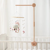 Cloche de lit en bois pour bébé, support courbé, hochets suspendus mobiles, jouets pour nouveau-né, support de boîte à musique, jouet de berceau pour bébé, support de bras, cadeaux