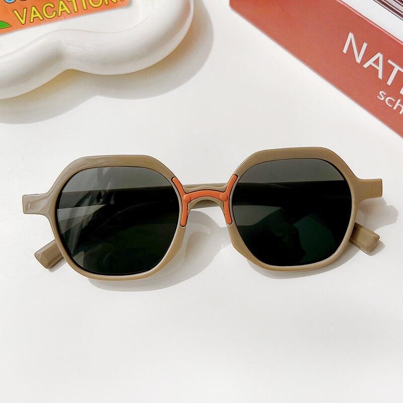 Frosted Vintage Rectangular Sunglasses for Kids