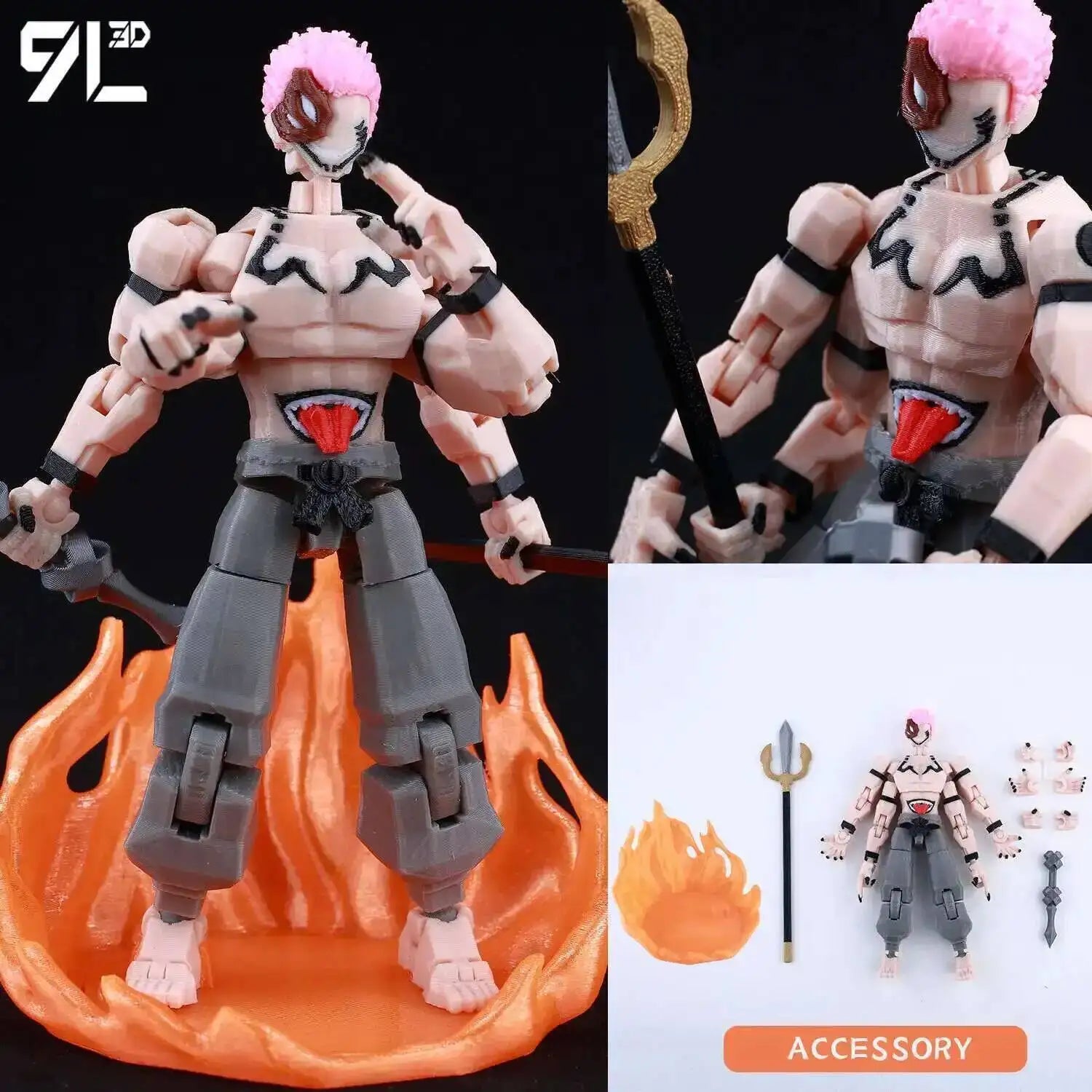 Figurines articulées Jujutsu Kaisen Titan13 (14 cm) – Gojo, Sukuna, Megumi et plus