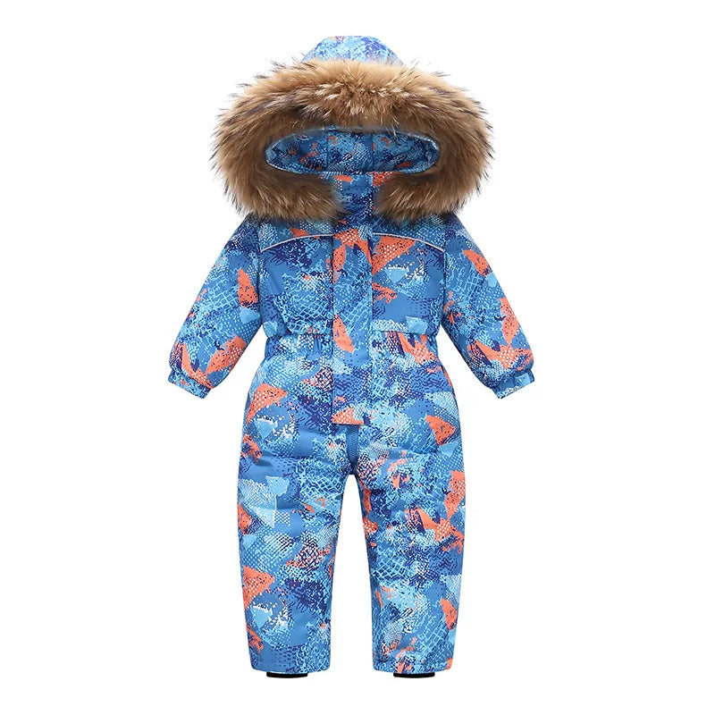 Combinaison de Ski Enfant avec Capuche Fourrure - Louba