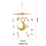 Berceau de bébé lit Mobile cloche hochet jouets en bois Crochet étoiles pendentif lit cloche jouets nouveau-né confort berceau support suspendus jouets cadeaux