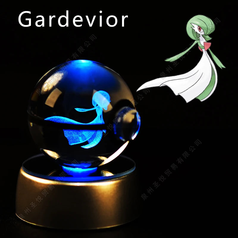 Boule de Cristal Pokémon 3D — Veilleuse LED Pokéball Lumineuse