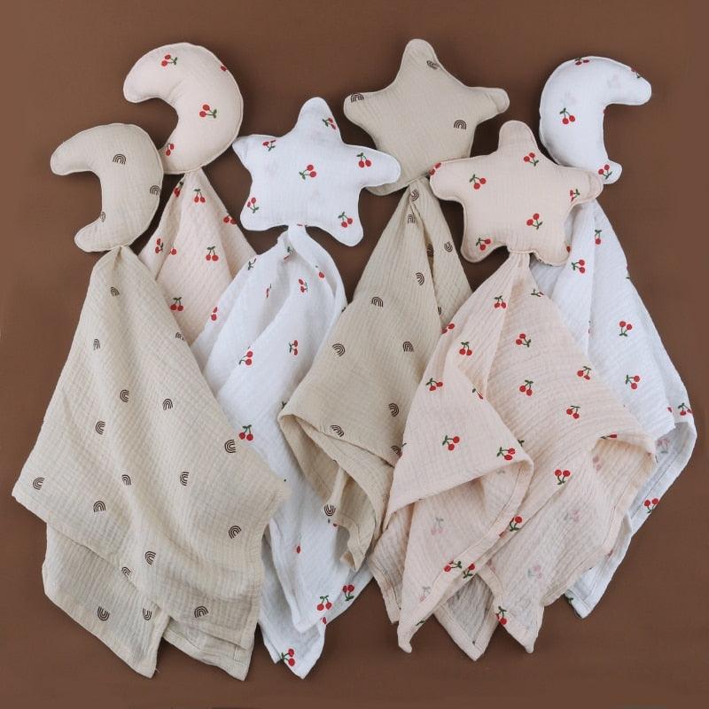 Doudou per bebè a forma di luna e stella