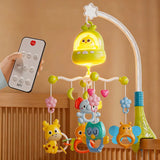 360 °   Oiseau Musical télécommande bébé berceau Mobile rotatif lumière douce lit cloche jouet chronométrage suspendu infantile nouveau-né chevet cadeau