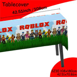 Décoration d'anniversaire Roblox – assiettes et set de fête