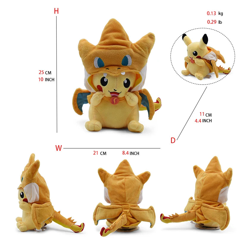 Peluche Pikachu Rayquaza en cosplay (20-30 cm) – à collectionner
