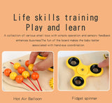 Busy board montgolfière Montessori – jouet sensoriel en bois