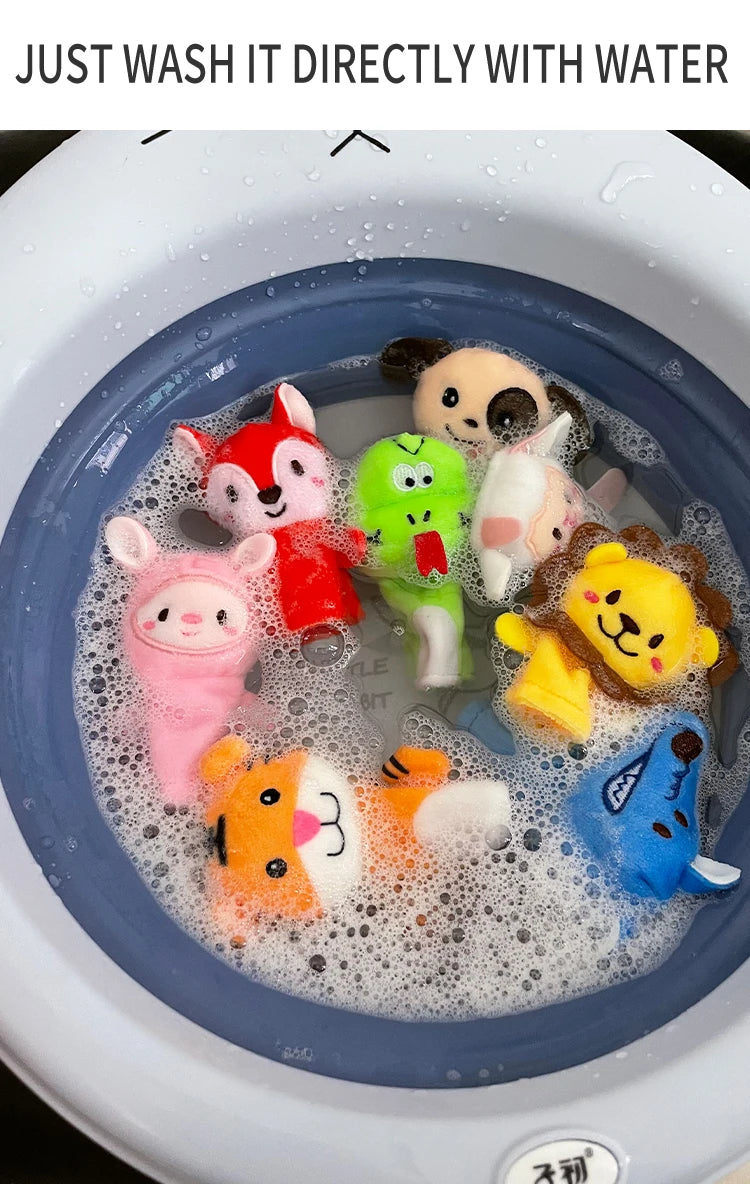 Histoire de la maternelle aides pédagogiques enfants éducation poupées animaux en peluche enfants jouets bébé marionnettes à doigt poupée bébé marionnette à main jouets