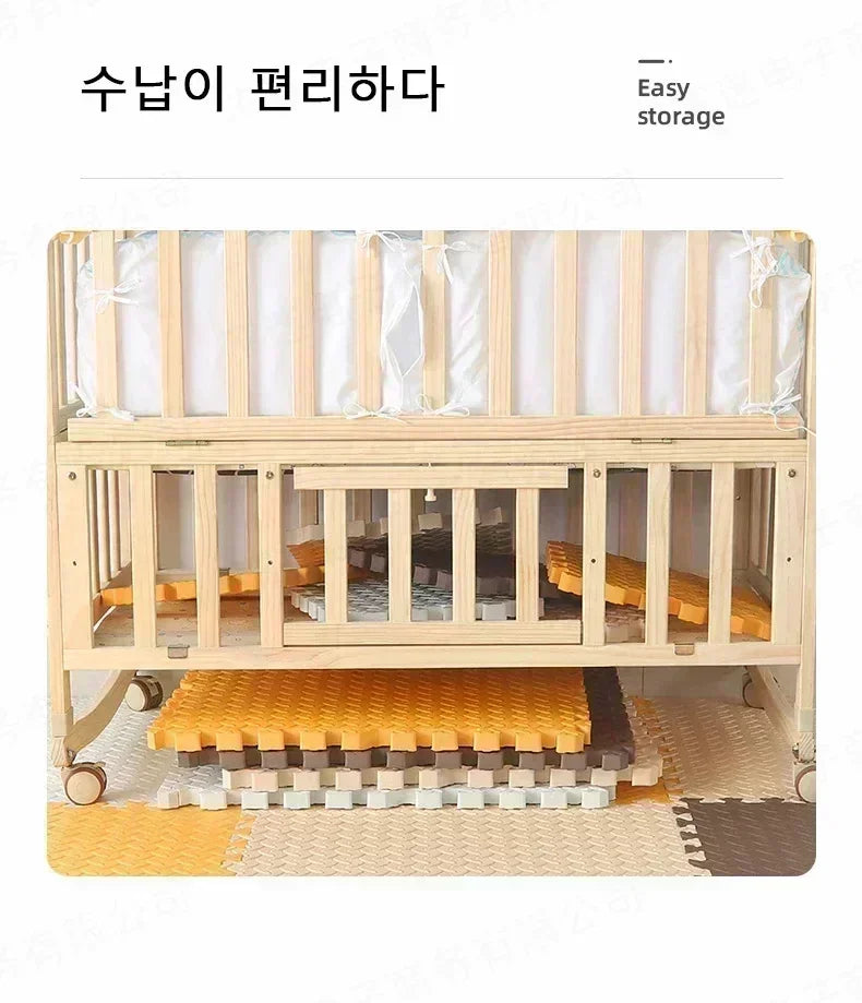 Tapis de jeu antidérapant pour bébé rampant, 8 pièces/2.5cm d'épaisseur, tapis de gymnastique insonorisé pour chambre d'enfant et tapis de Puzzle écologique