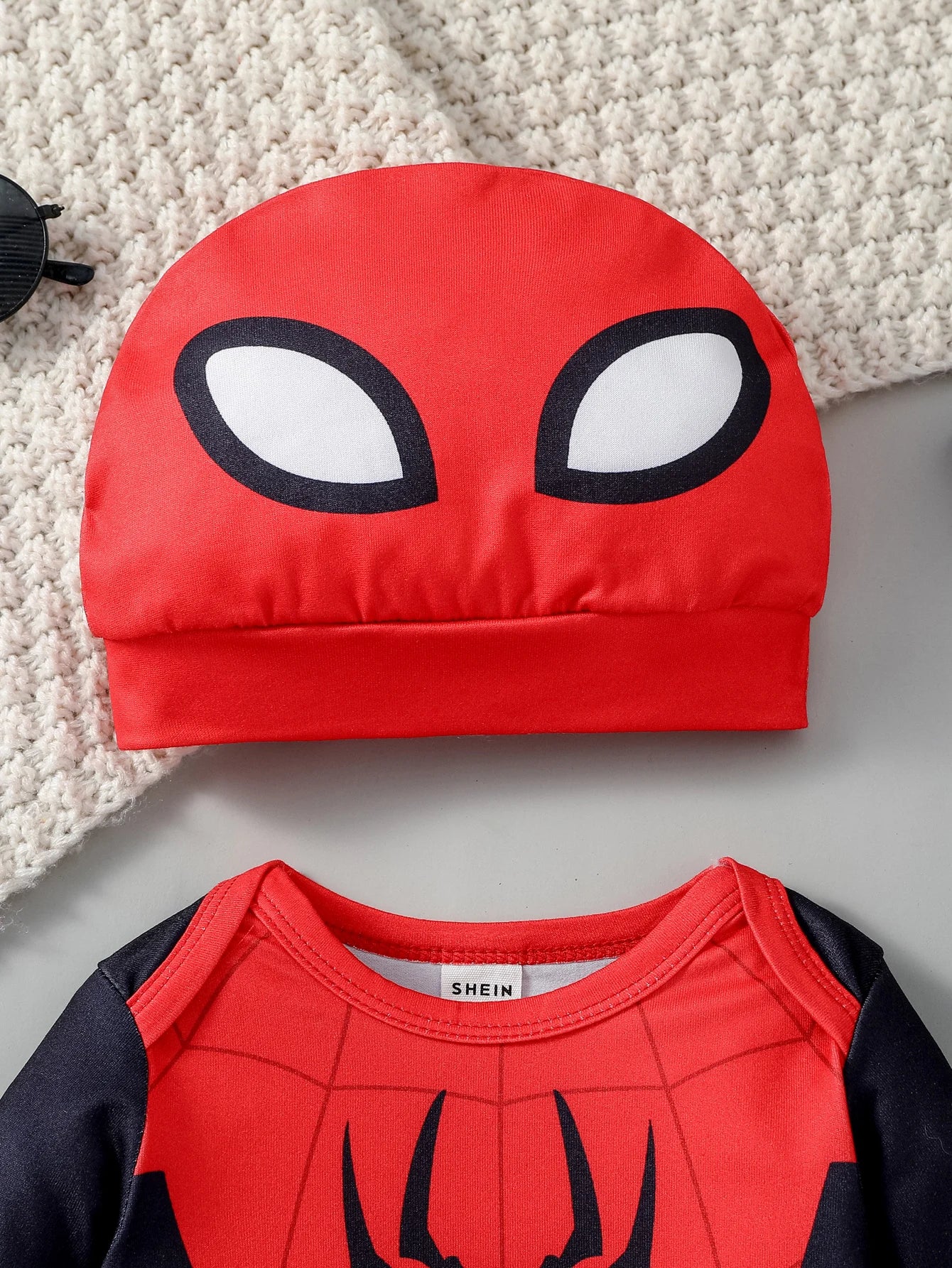 Ensemble 2 pièces Spider-Man bébé garçon – manches longues à capuche