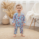 Pyjama bébé sans pieds – imprimé bonnet de Noël