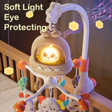 360 °   Oiseau Musical télécommande bébé berceau Mobile rotatif lumière douce lit cloche jouet chronométrage suspendu infantile nouveau-né chevet cadeau