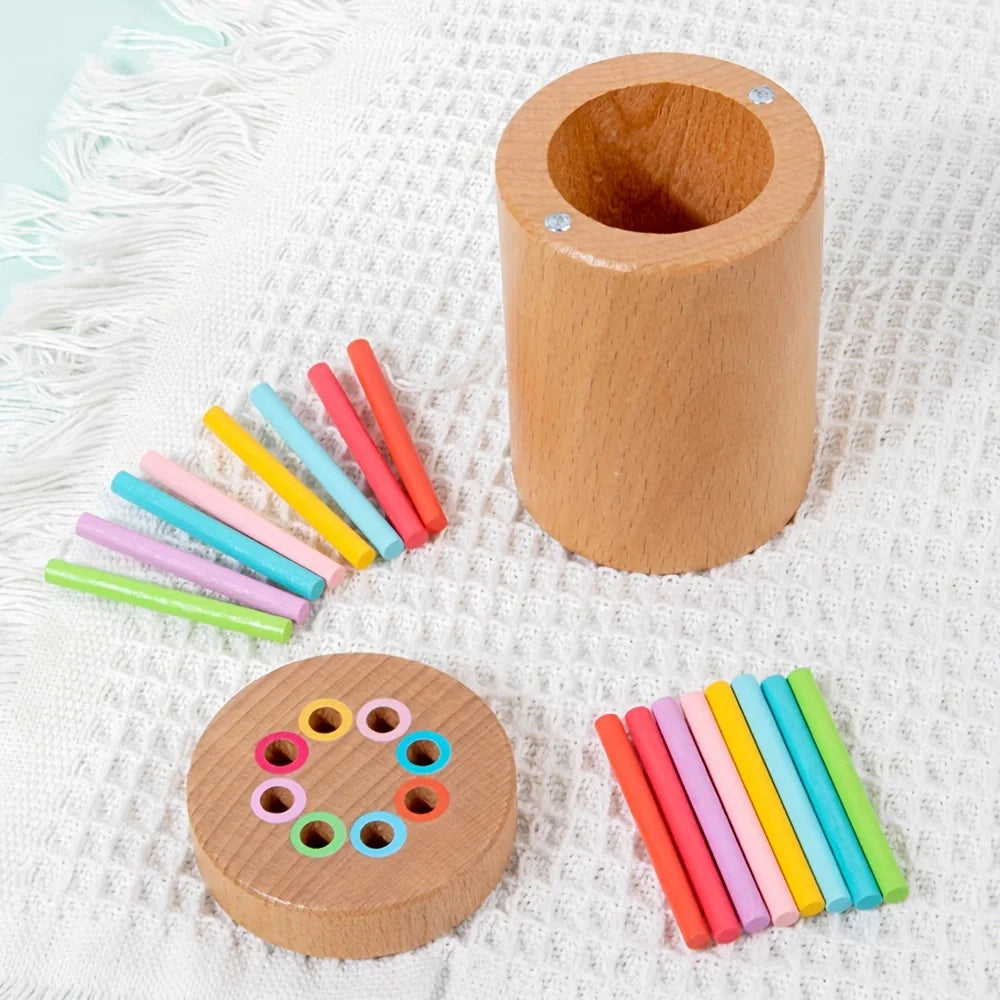 Jouet de tri Montessori en bois – association et motricité