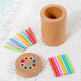Jouet de tri Montessori en bois – association et motricité