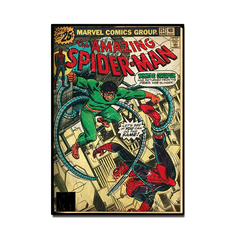 Affiche déco Marvel Spider-Man – art mural rétro sur toile