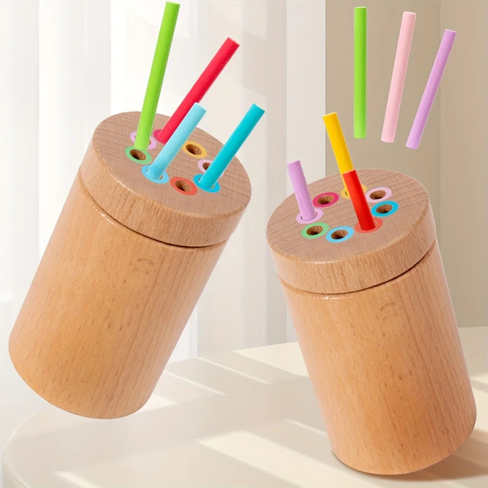 Jouet de tri Montessori en bois – association et motricité