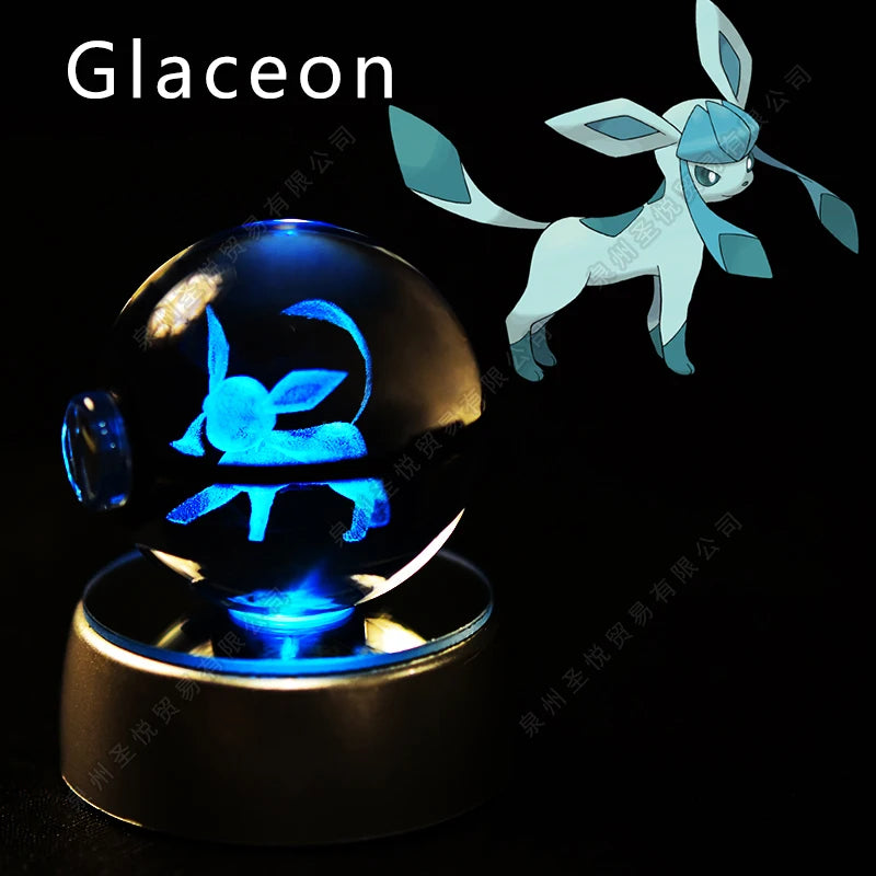 Boule de Cristal Pokémon 3D — Veilleuse LED Pokéball Lumineuse