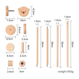 Cloche de lit en bois pour bébé, support courbé, hochets suspendus mobiles, jouets pour nouveau-né, support de boîte à musique, jouet de berceau pour bébé, support de bras, cadeaux