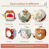 Jouet sensoriel doux pour bébé : livre en tissu, boîte à mouchoirs, couverture de sécurité, cube en peluche, sons froissés, miroir, développement de la motricité fine – 9 styles de jouets