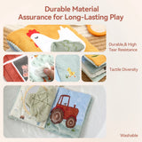 Jouet sensoriel doux pour bébé : livre en tissu, boîte à mouchoirs, couverture de sécurité, cube en peluche, sons froissés, miroir, développement de la motricité fine – 9 styles de jouets