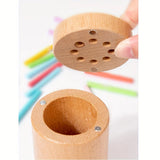 Jouet de tri Montessori en bois – association et motricité