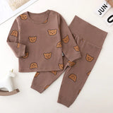 Pyjama bébé en coton – imprimé ours, protège-ventre