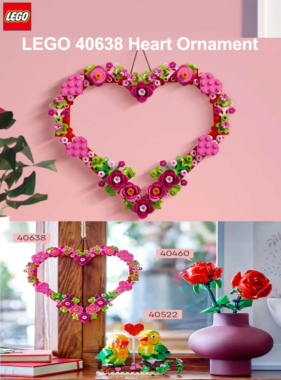 LEGO 40638 – Cœur décoratif à construire (Saint-Valentin)