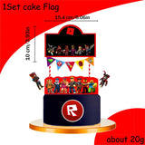 Décoration d'anniversaire Roblox – assiettes et set de fête