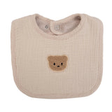 Bavoir Bébé Double Face Gaze de Coton & Éponge