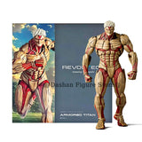 Figurine articulée L'Attaque des Titans Revoltech – Titan Blindé & Titan Originel (16-17 cm)