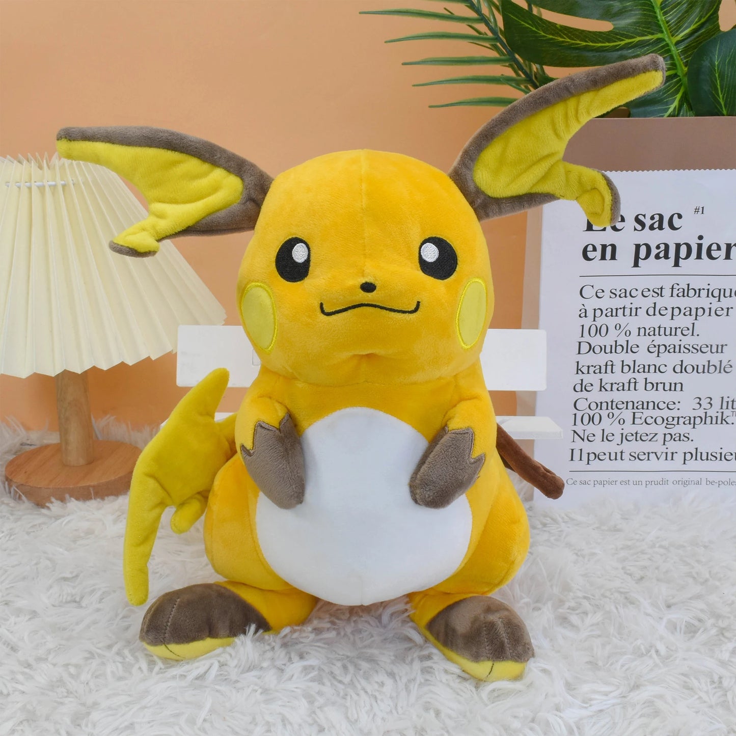 Peluche Pikachu / Raichu / Méga-Dracaufeu 35 cm – à collectionner