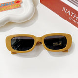Frosted Vintage Rectangular Sunglasses for Kids