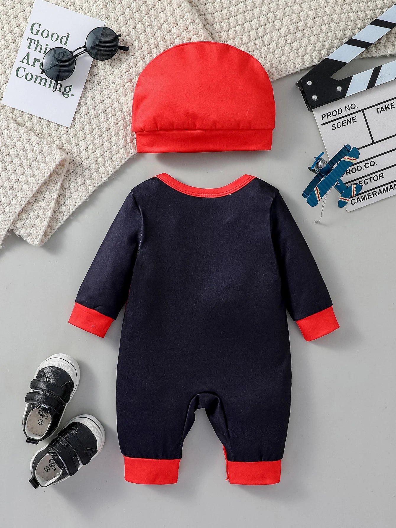 Ensemble 2 pièces Spider-Man bébé garçon – manches longues à capuche