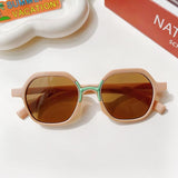 Frosted Vintage Rectangular Sunglasses for Kids