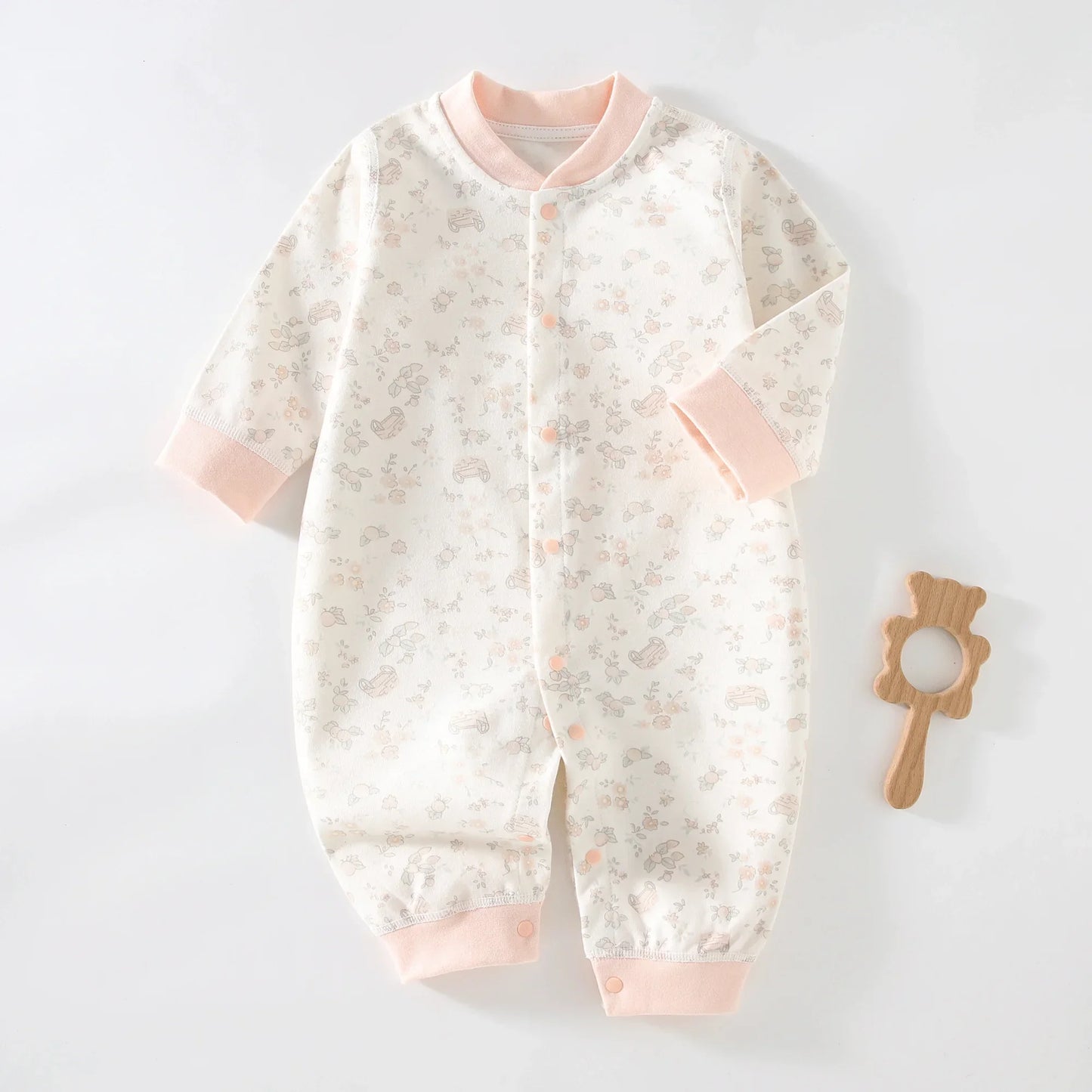 Body bébé en coton – couleur unie, manches longues