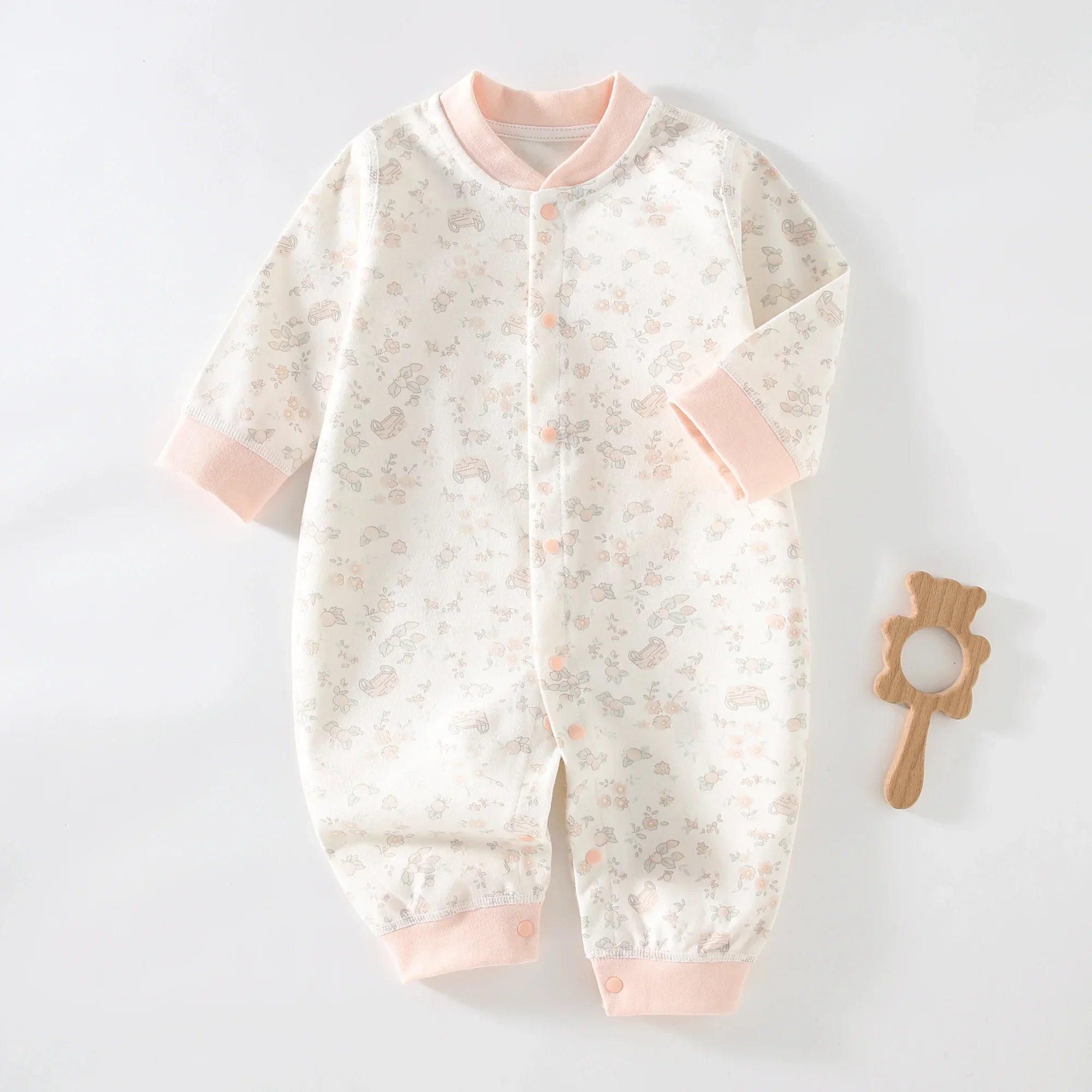 Body bébé en coton – couleur unie, manches longues
