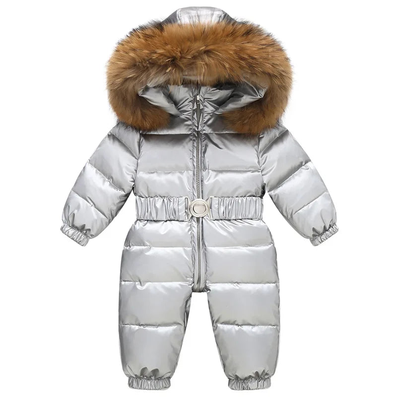 Combinaison Ski Bébé avec Capuche Fourrure - Lola
