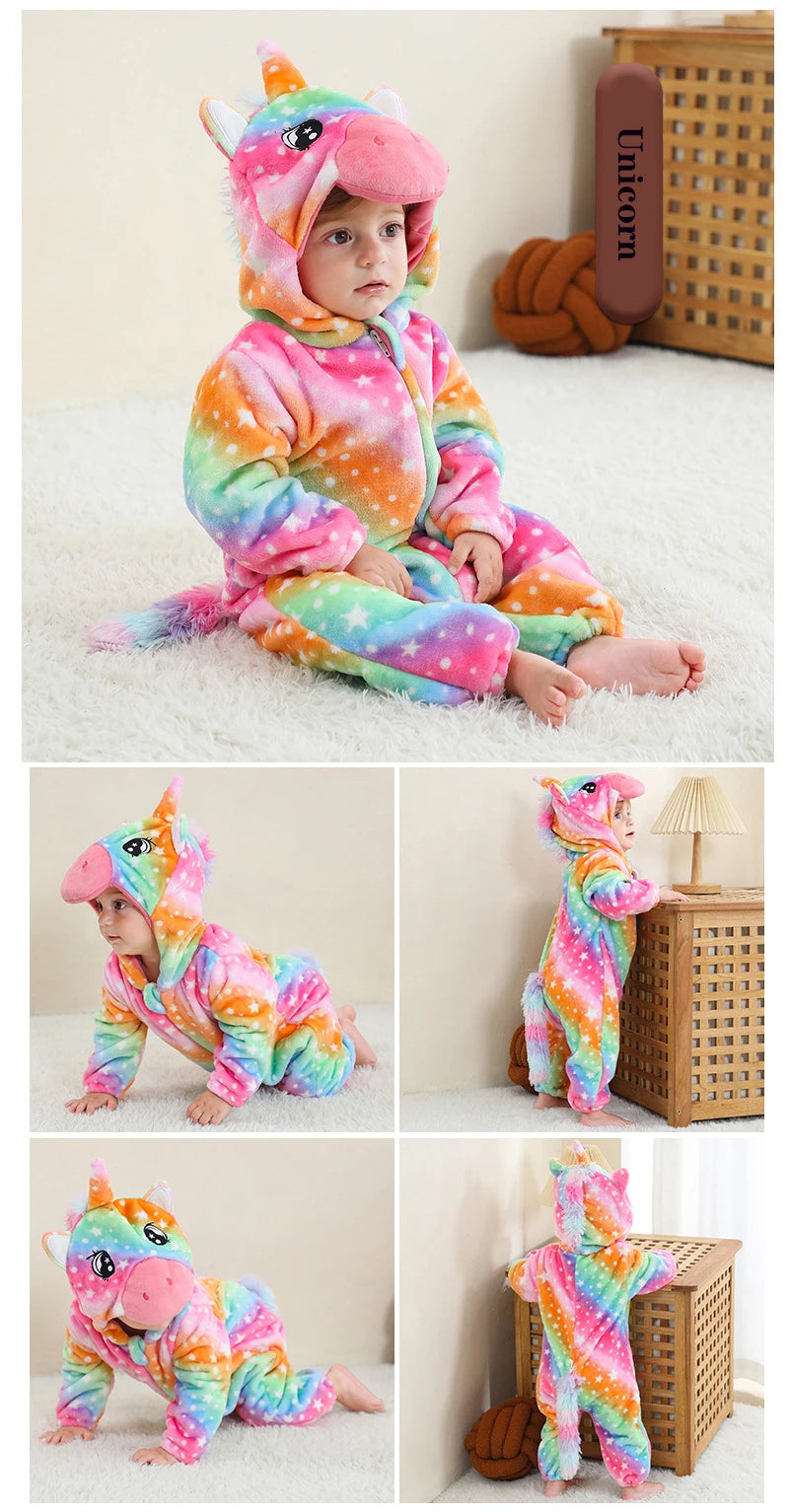 Pyjama de dessin animé dinosaure pour bébé, grenouillères pour tout-petits, olympiques de batterie de nuit, vêtements de nuit, vêtements de nuit, garçons, filles, 0 à 4 ans, hiver