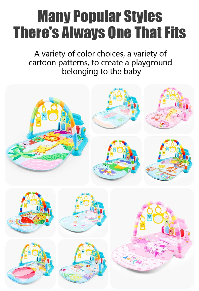 Support de Fitness pour bébé, jeu de musique, jouets d'activité de gymnastique, couverture rampante pour Piano pour nouveau-né, tapis de jeu à pédales, éducation précoce, cadeaux de 0 à 36 mois