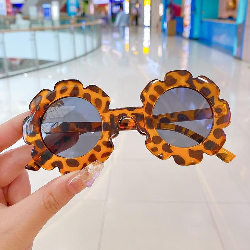 Lunettes de soleil à fleurs en acrylique pour enfants