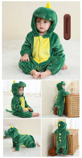 Pyjama de dessin animé dinosaure pour bébé, grenouillères pour tout-petits, olympiques de batterie de nuit, vêtements de nuit, vêtements de nuit, garçons, filles, 0 à 4 ans, hiver