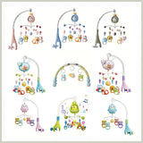 Mobile musical pour berceau de bébé avec projecteur, télécommande, veilleuse, jouet sensoriel suspendu pour nouveau-nés, poussette pour nourrissons