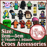 Lot Roblox 17 pièces – breloques et sandales à décorer