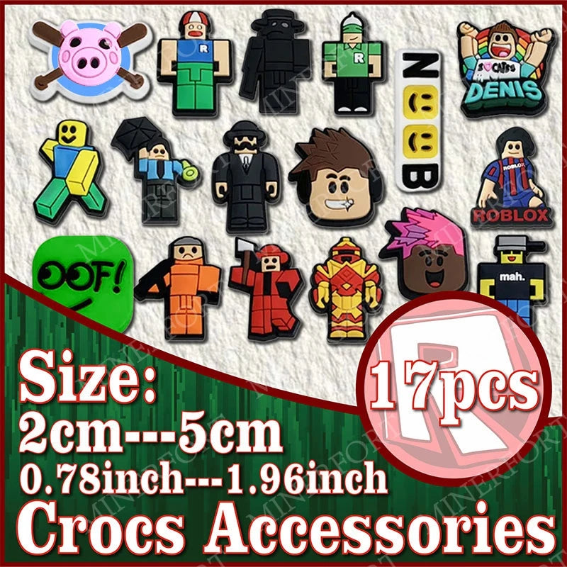 Lot Roblox 17 pièces – breloques et sandales à décorer
