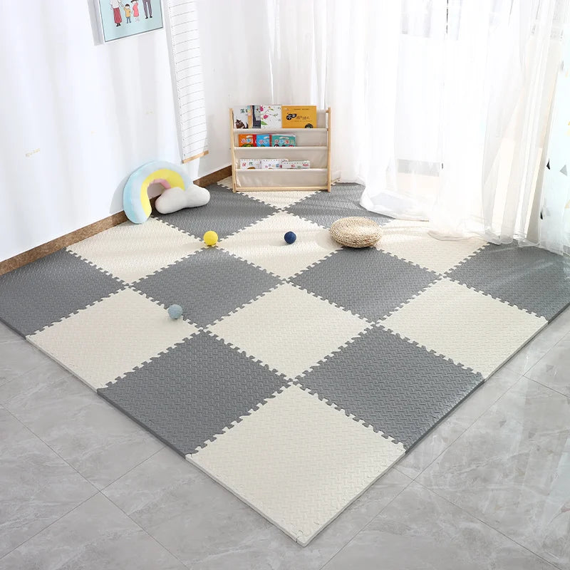 Carreaux de sol en mousse EVA à emboîtement pour salle de sport à domicile, polymère de fitness, puzzle antidérapant, équipement de gym, enfants, 4-20 pièces