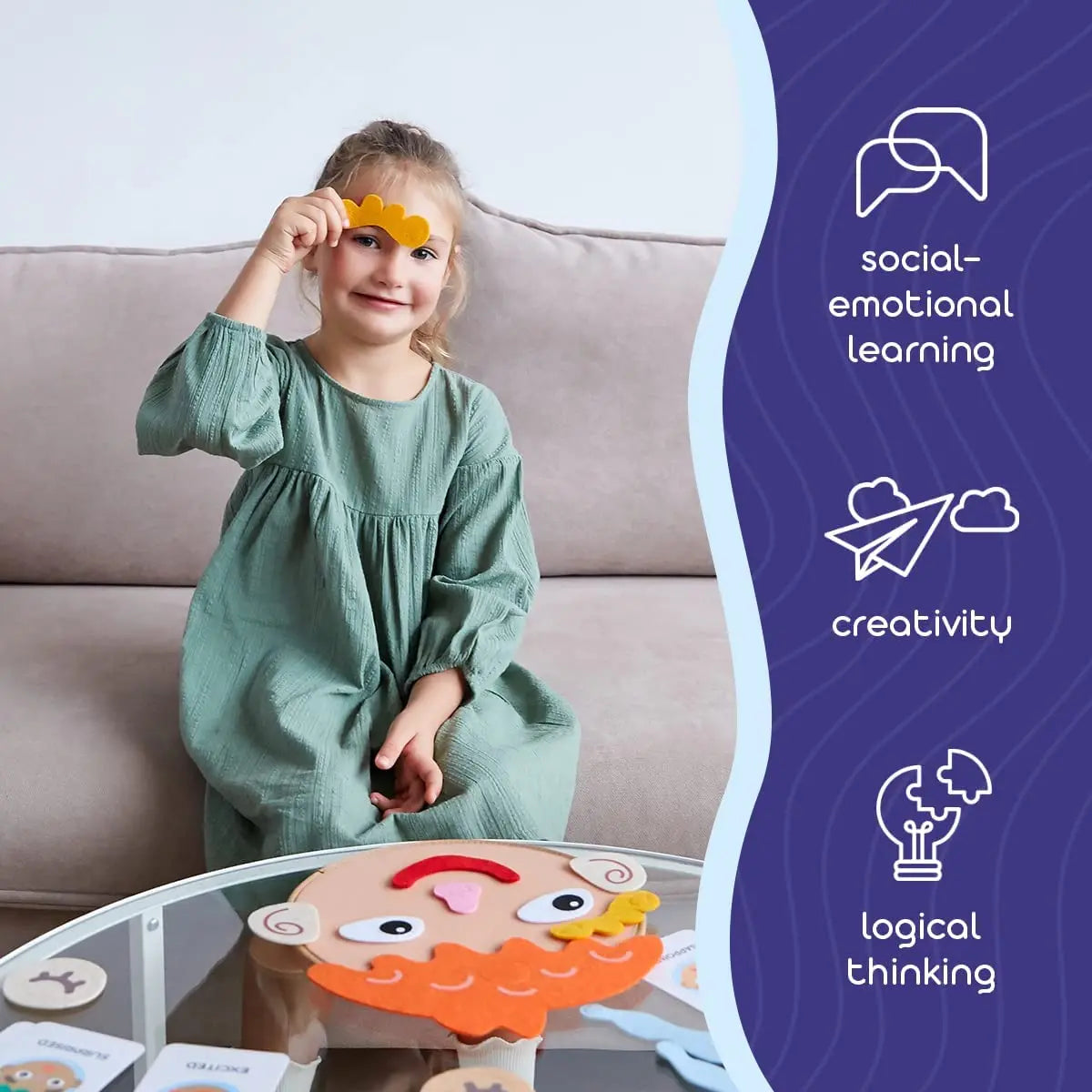 Jouet Montessori d'apprentissage des émotions – éveil social